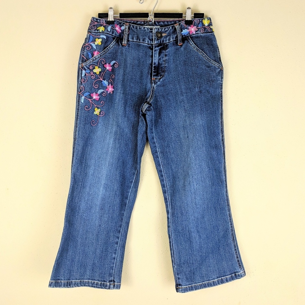 VTG Tommy Hifilger Floral Embroidered Capri - Picture 2 of 8